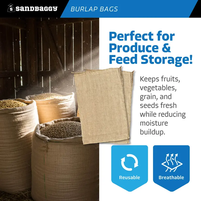 18" X 30" Burlap Potato Sacks (100% Biodegradable) 4