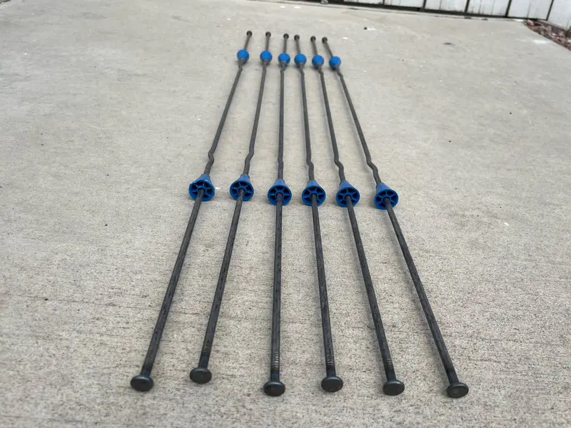 18" X 8 ¼" Standard Snap Ties For Concrete Forms (Long End) - 1" Plastic Cones 11