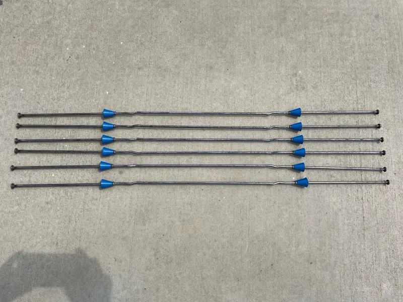 18" X 8 ¼" Standard Snap Ties For Concrete Forms (Long End) - 1" Plastic Cones 9
