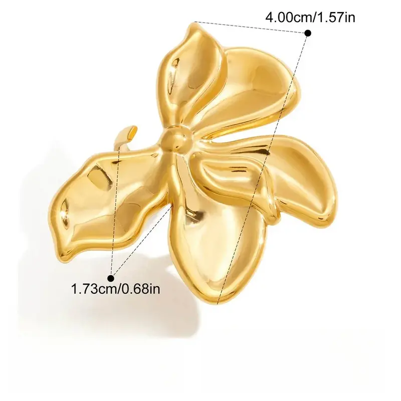 18K Gold Bougainvillea Flower Jewelry Set 2
