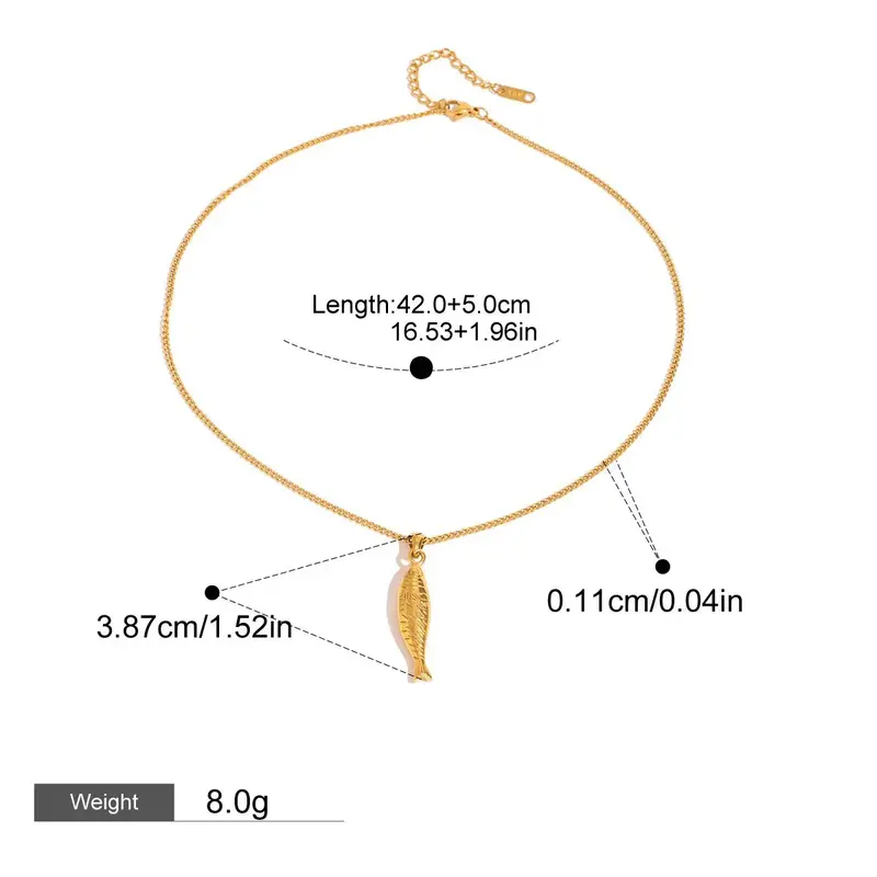 18K Gold Geometric Shape With Texture Design High-End Unique Necklace 5