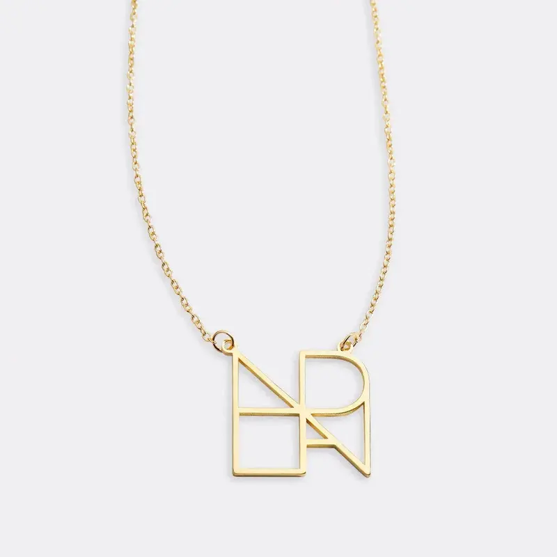 18K Gold Light Luxury Combination Customized Letter Necklace 1
