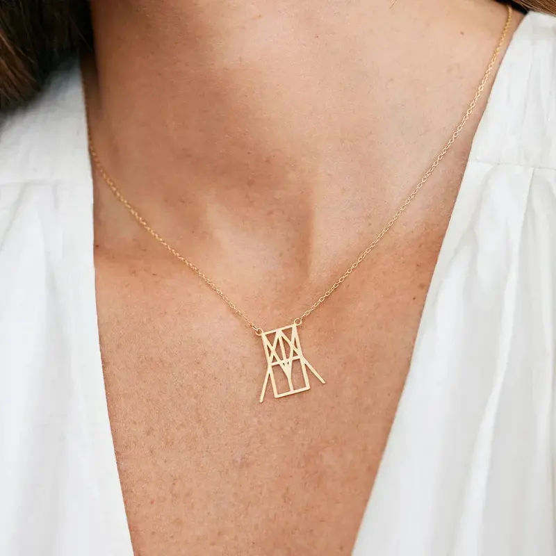 18K Gold Light Luxury Combination Customized Letter Necklace 3
