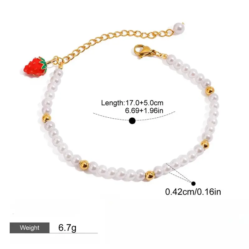 18K Gold Light Luxury Stacking Pearl Bracelet 4