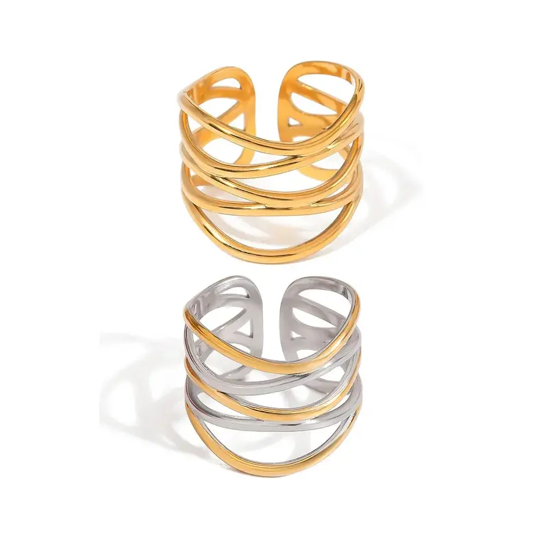 18K Gold Luxury Titanium Steel Ring 1