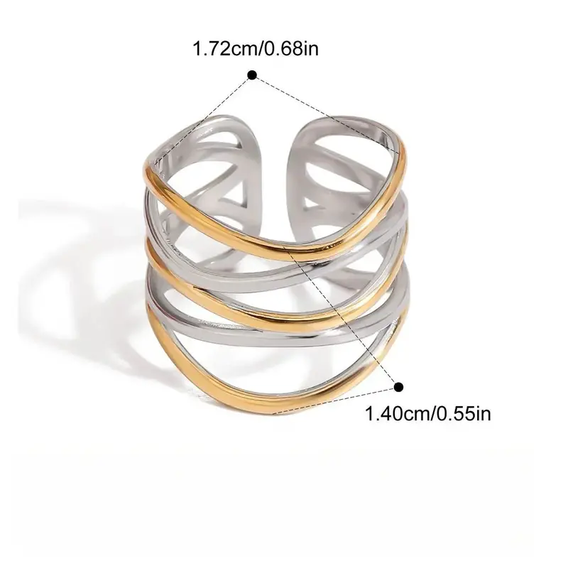 18K Gold Luxury Titanium Steel Ring 3