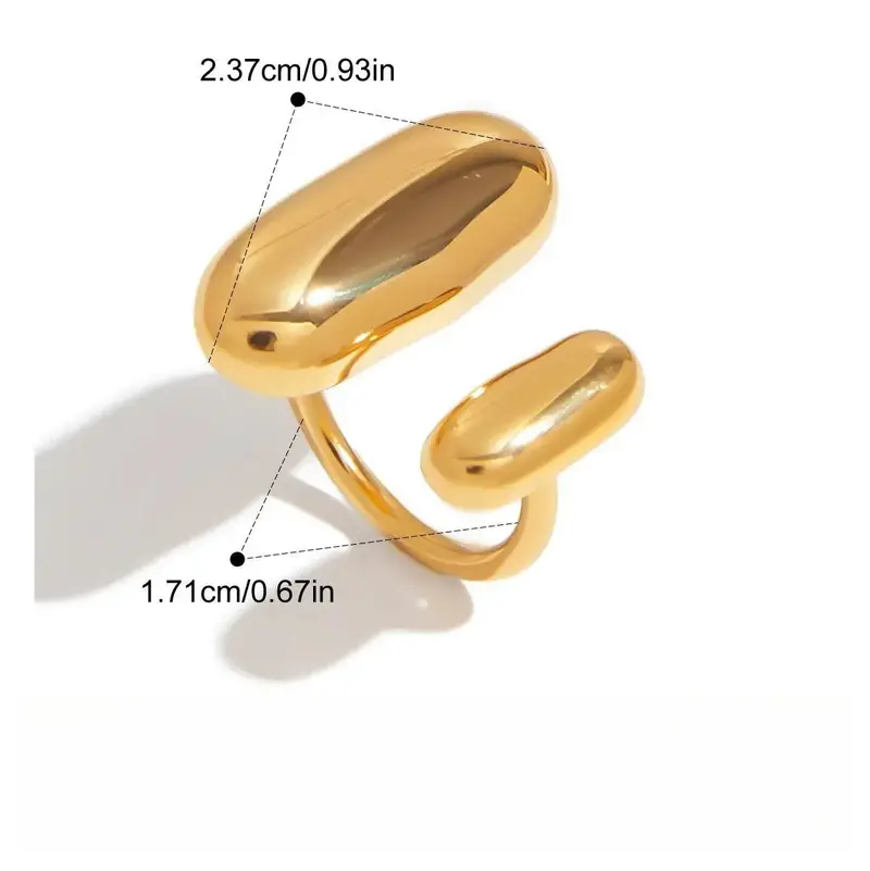 18K Gold Luxury Titanium Steel Ring 3