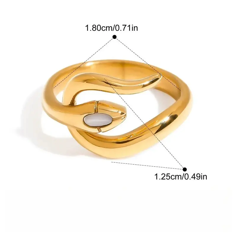 18K Gold Luxury Titanium Steel Ring 3