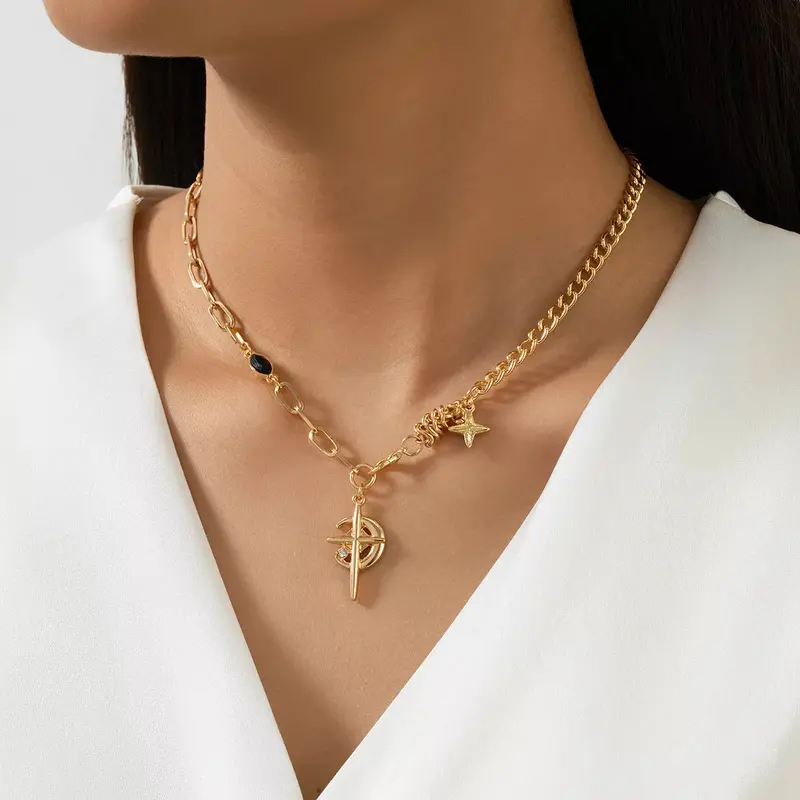 18K Gold-Plated Cross Pendant Necklace 1