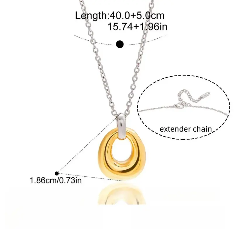 18K Gold & S925 Silver Mixed-Metal Chain Necklace. 2