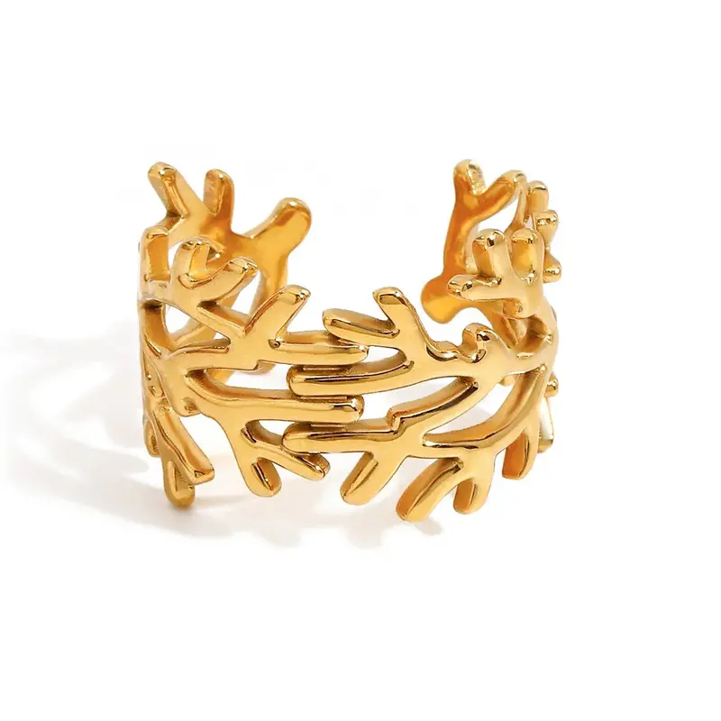18K Gold Titanium Steel Ring 1