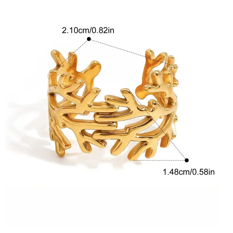 18K Gold Titanium Steel Ring 1