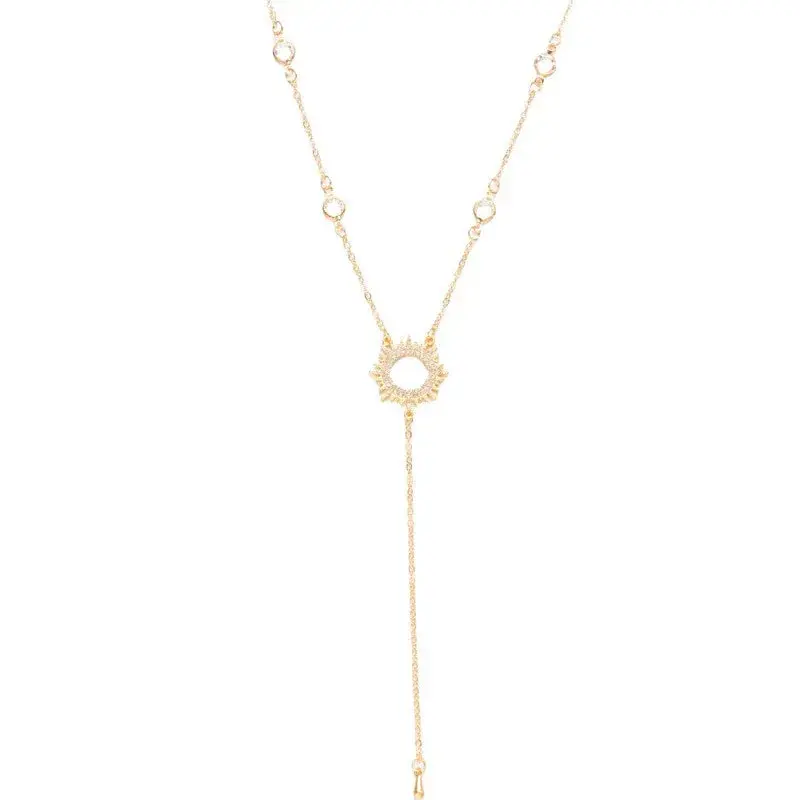 18K Gold Y-Shaped Necklace 1