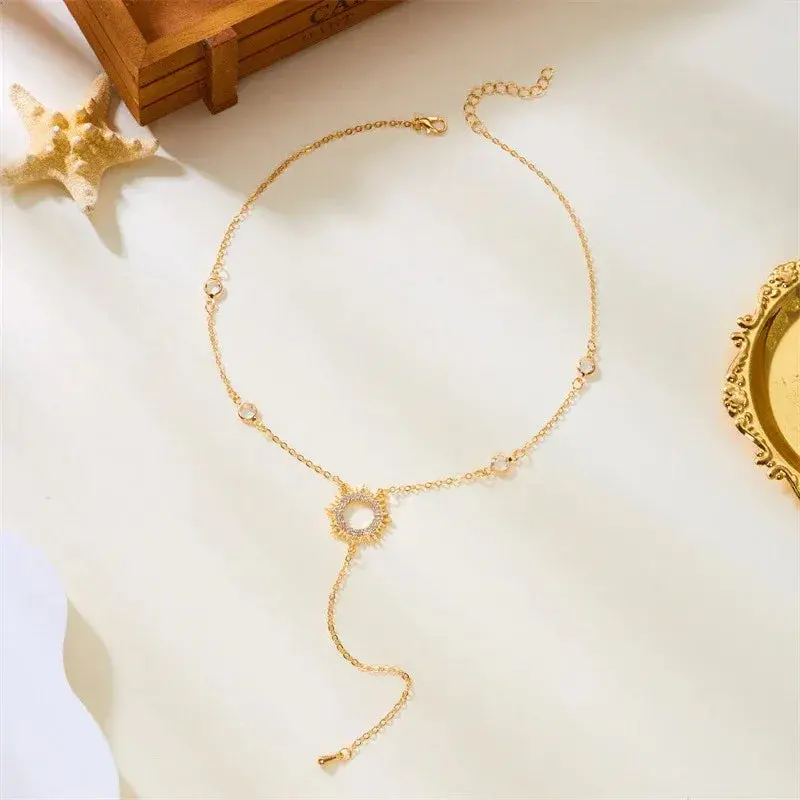 18K Gold Y-Shaped Necklace 1