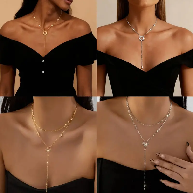 18K Gold Y-Shaped Necklace 3