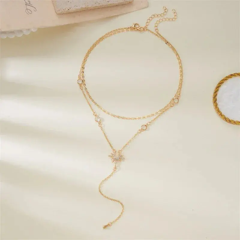 18K Gold Y-Shaped Necklace 3
