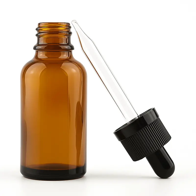 1Oz Amber Glass Dropper Bottles 1