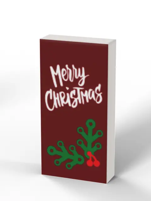 1X2 Holiday Greeting Card - Merry Christmas 1