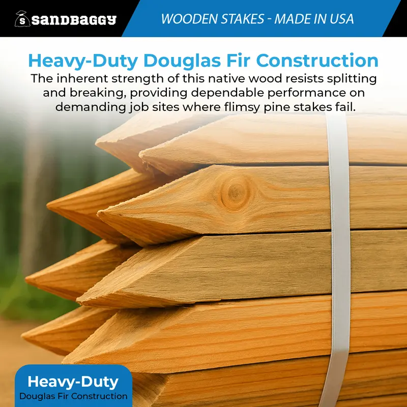 1X3x24 Inch Wooden Stakes | American Douglas Fir For Concrete Forms 6