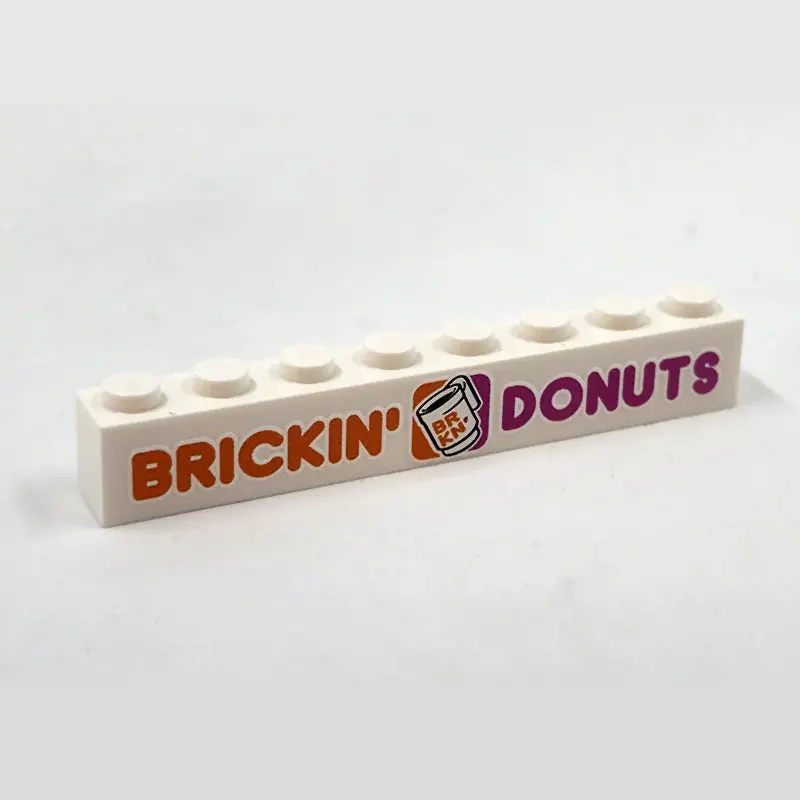1X8 Brickin Donuts Sign - White 1