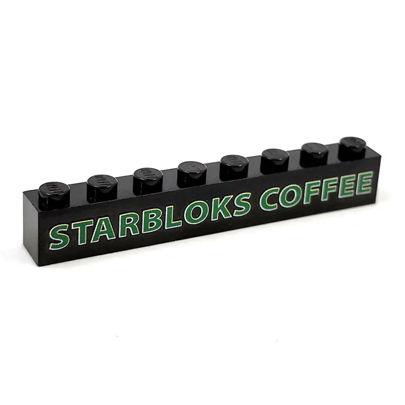 1X8 Starbloks Sign - Black/Green 1
