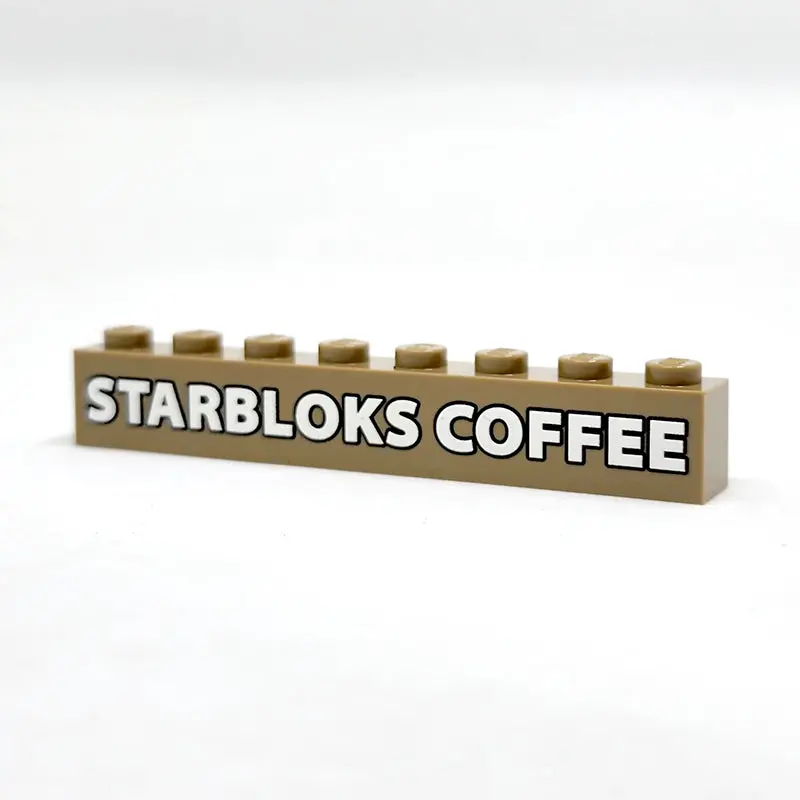 1X8 Starbloks Sign - Dark Tan 1
