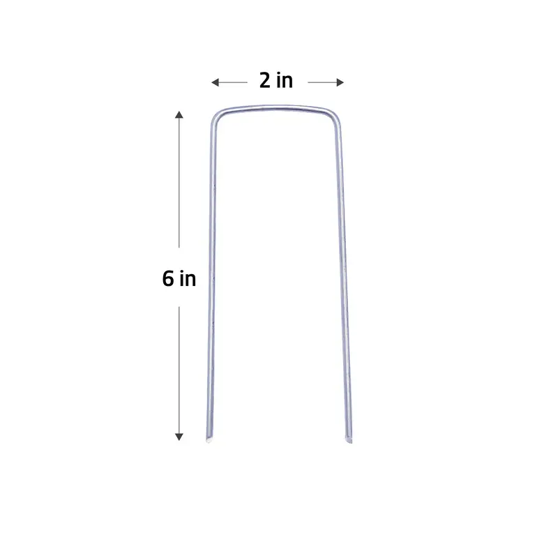 2 In. Wide Landscape Staples (2X Wider, 25% Thicker) - Heavy Duty Galvanized Steel 1