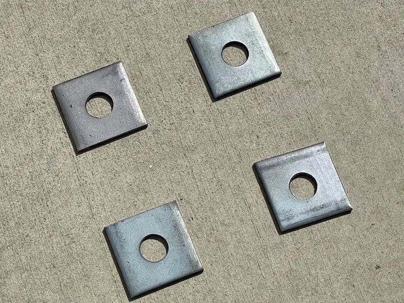 2" X 2" Square Plate Washer - 5/8" Anchor Bolt Diameter 10