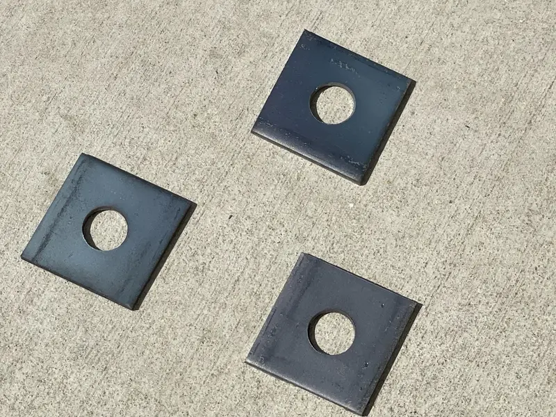 2" X 2" Square Plate Washer - 5/8" Anchor Bolt Diameter 8