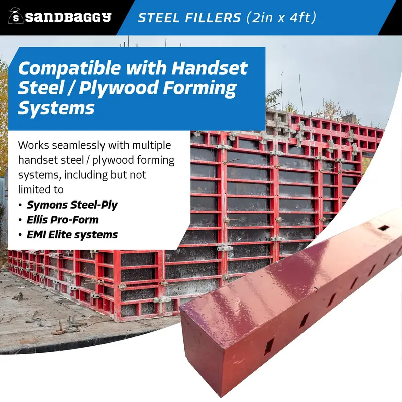 2" X 4 Ft Steel Fillers - Handset Steel / Plywood Forming Systems 4
