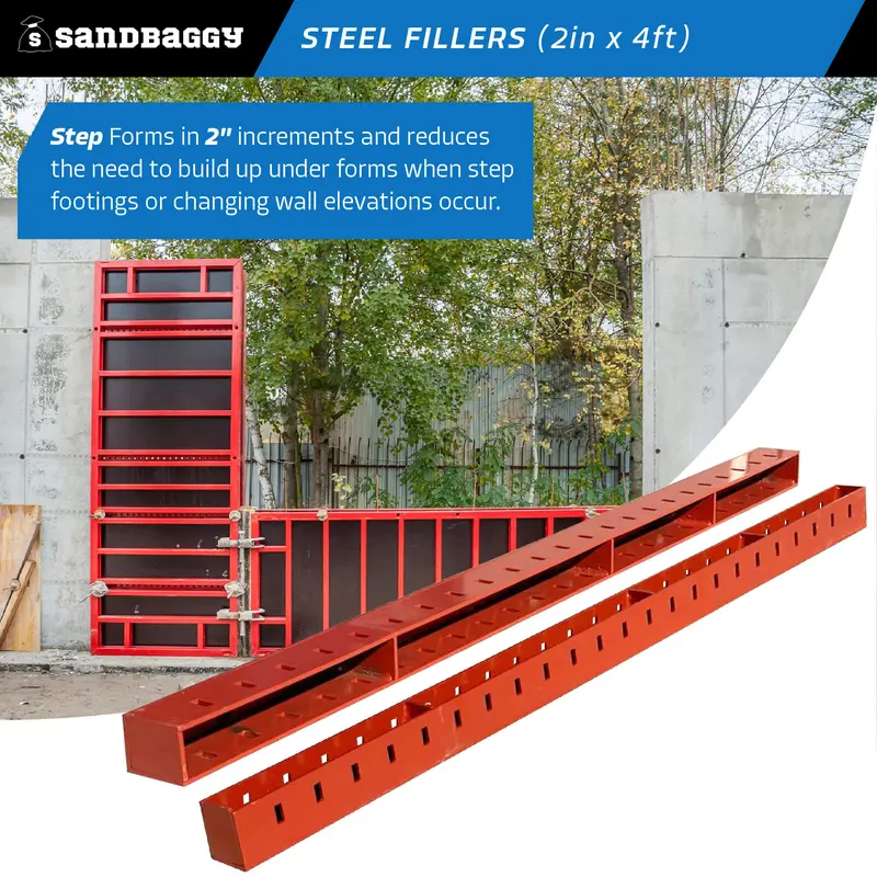 2" X 4 Ft Steel Fillers - Handset Steel / Plywood Forming Systems 8
