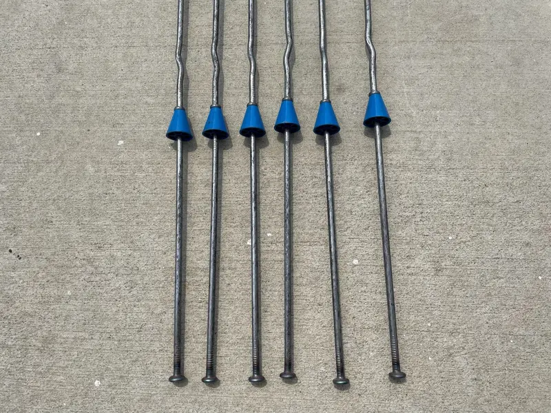 20" X 8 ¼" Standard Snap Ties For Concrete Forms (Long End) - 1" Plastic Cones 10