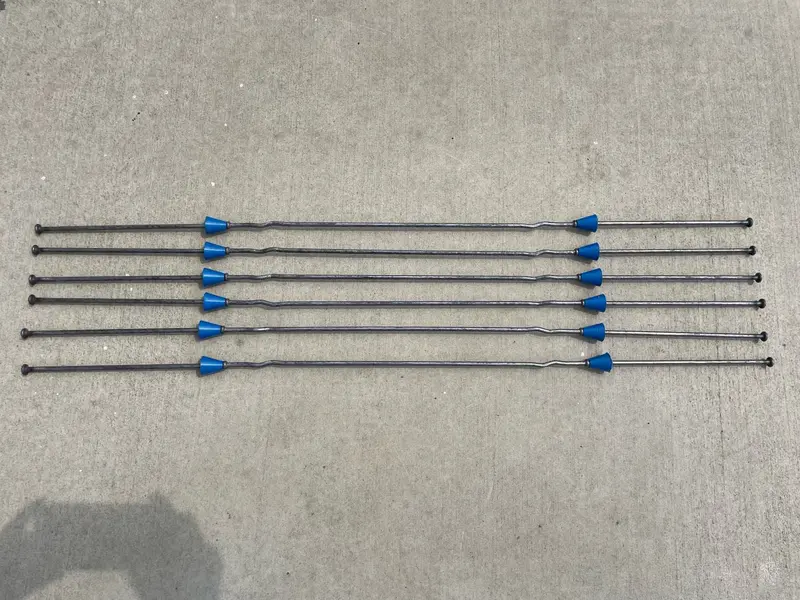 20" X 8 ¼" Standard Snap Ties For Concrete Forms (Long End) - 1" Plastic Cones 9