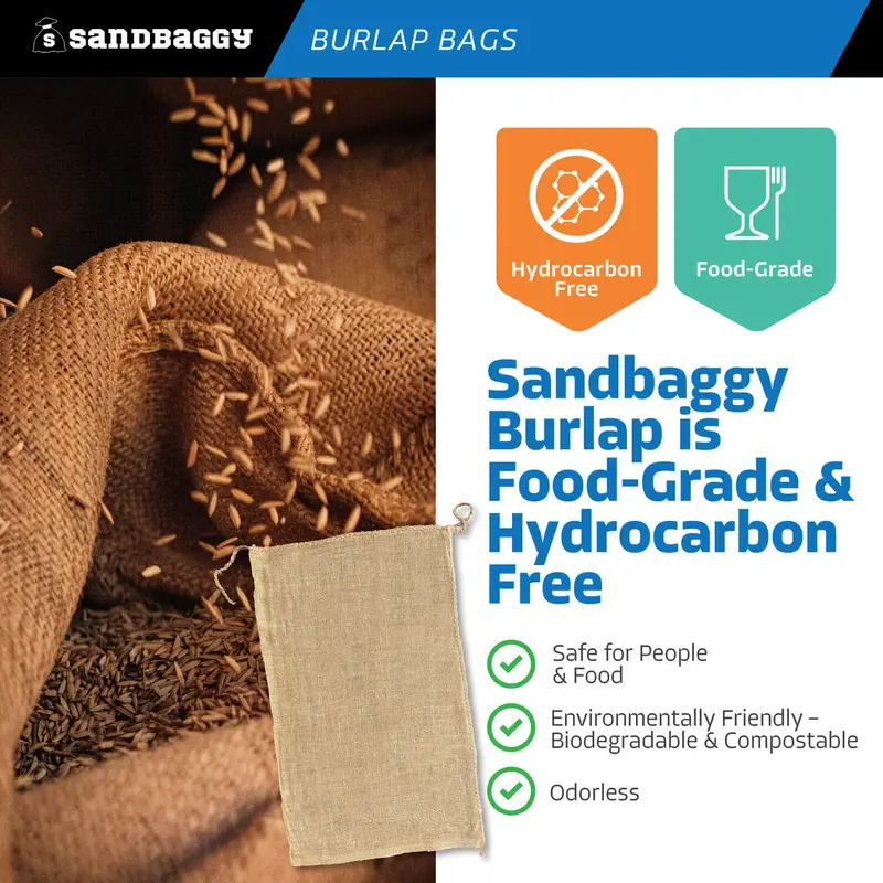 22" X 36" Burlap Bags Sacks (100 Lb Capacity) - Food Grade 3