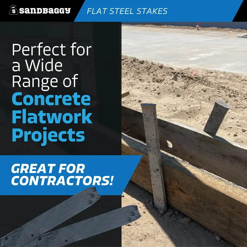 24" Flat Steel Stakes For Concrete Forms With Nail Holes 4
