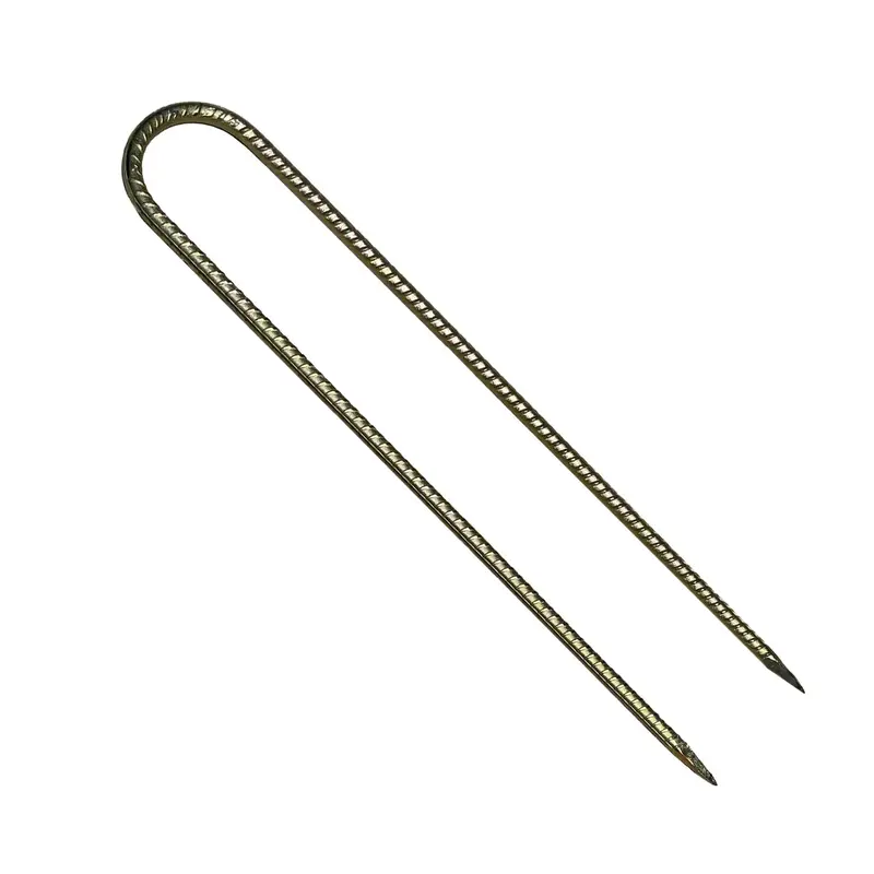 24" U Shaped Rebar Stakes - Galvanized Steel - 1/2" Diameter (#4 Rebar) 1