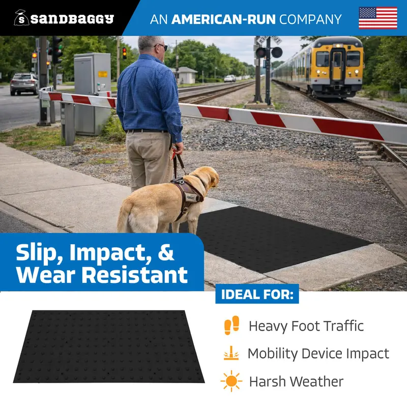 24" X 48" Ada Warning Pads - Surface Mount Truncated Dome Mats (Usa Made) | Black 4