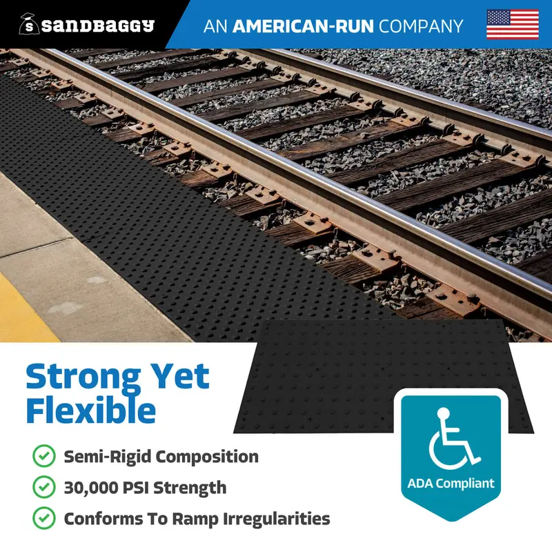 24" X 48" Ada Warning Pads - Surface Mount Truncated Dome Mats (Usa Made) | Black 5