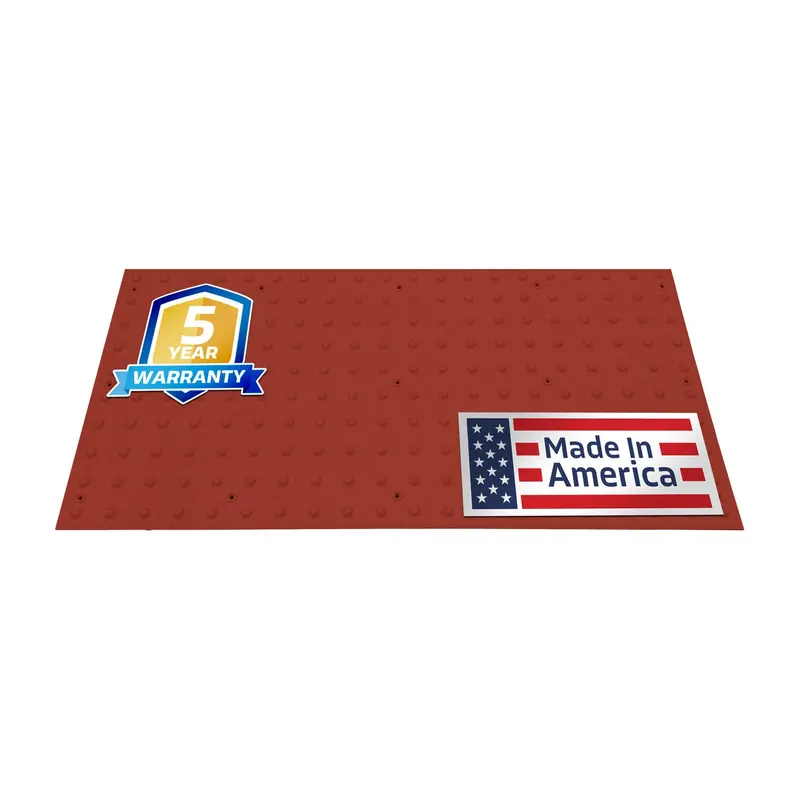 24" X 48" Ada Warning Pads - Surface Mount Truncated Dome Mats (Usa Made) | Red 1