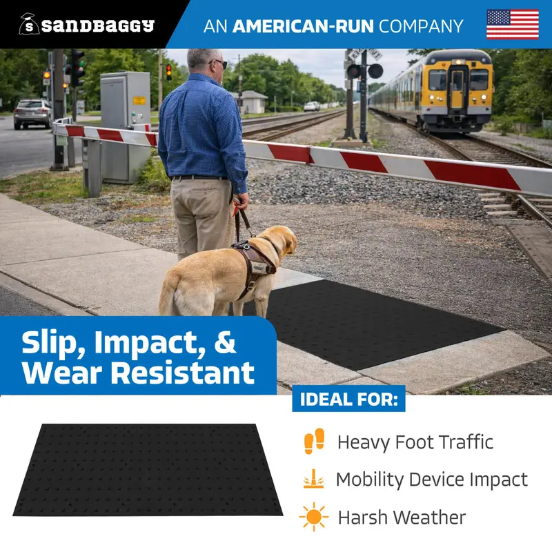 24" X 60" Ada Warning Pads - Surface Mount Truncated Dome Mats (Usa Made) | Black 4