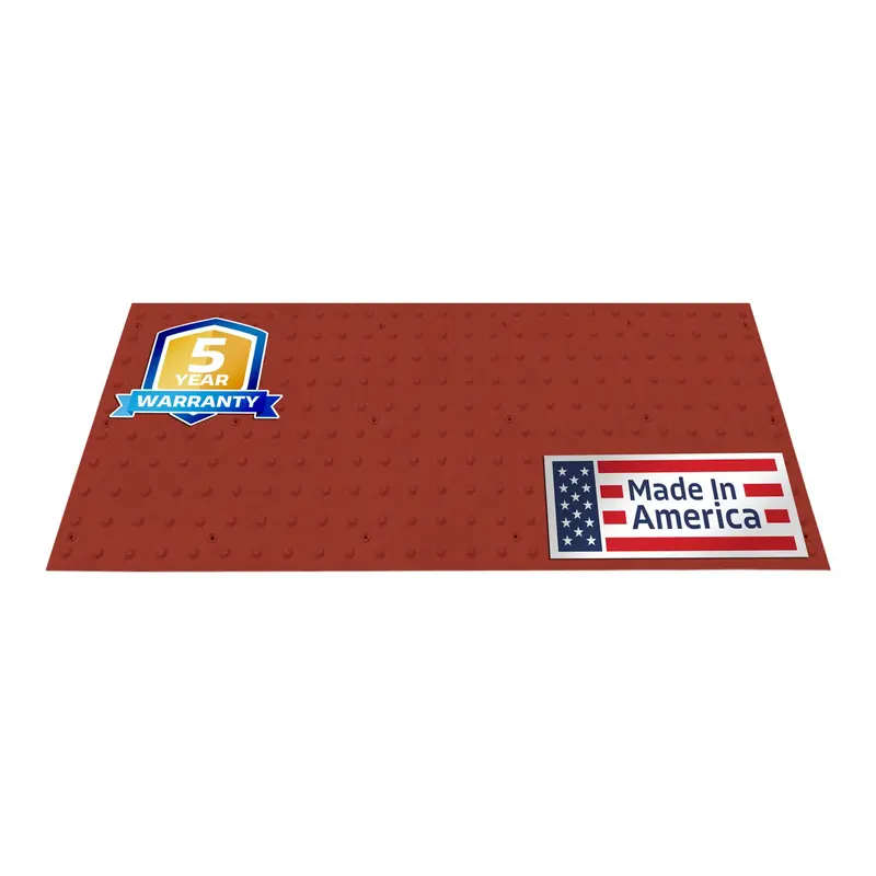 24" X 60" Ada Warning Pads - Surface Mount Truncated Dome Mats (Usa Made) | Red 1