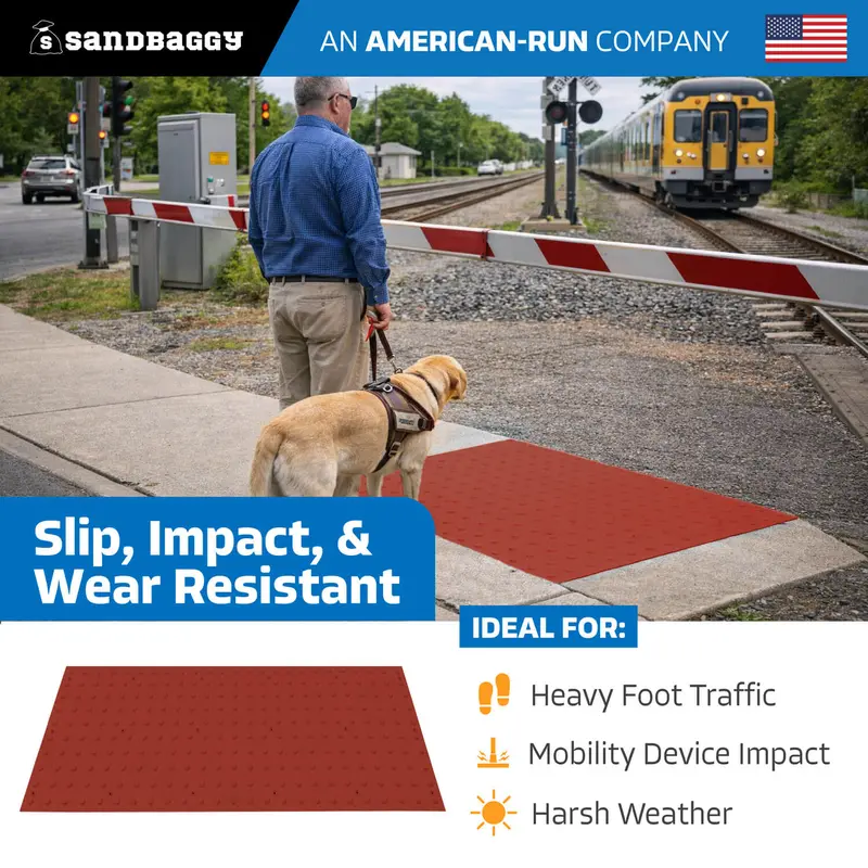 24" X 60" Ada Warning Pads - Surface Mount Truncated Dome Mats (Usa Made) | Red 4