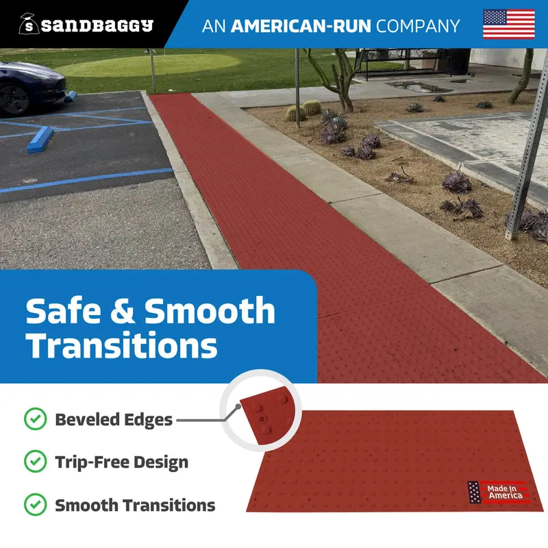 24" X 60" Ada Warning Pads - Surface Mount Truncated Dome Mats (Usa Made) | Red 6