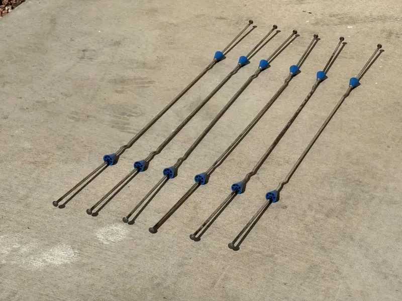 24" X 8-1/4" Standard Snap Ties For Concrete Forms (Long End) - 1" Plastic Cones 11