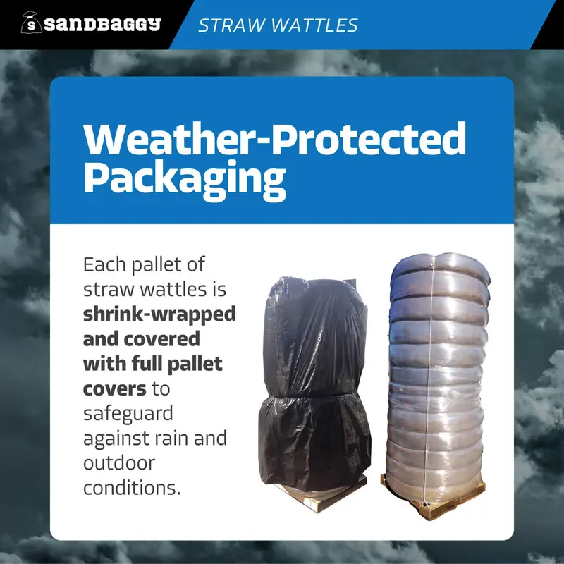 25 Ft X 9" Straw Wattles For Erosion Control - Weed Free (Made In Usa) 7