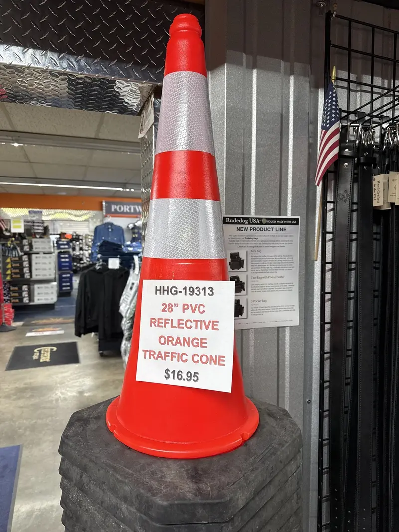 28" Pvc Reflective Orange Traffic Cone 1