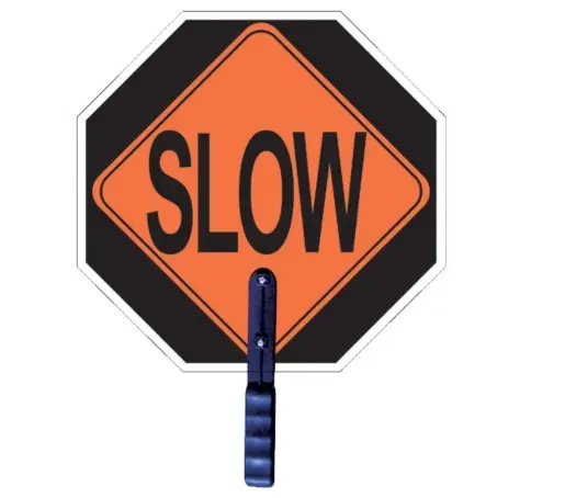 2W 18" Non-Reflective Stop / Slow Traffic Sign #1855 1