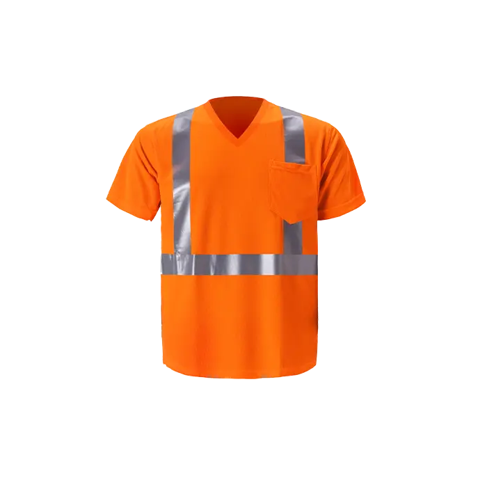 2W V-Neck Hi-Vis Tee Small 1