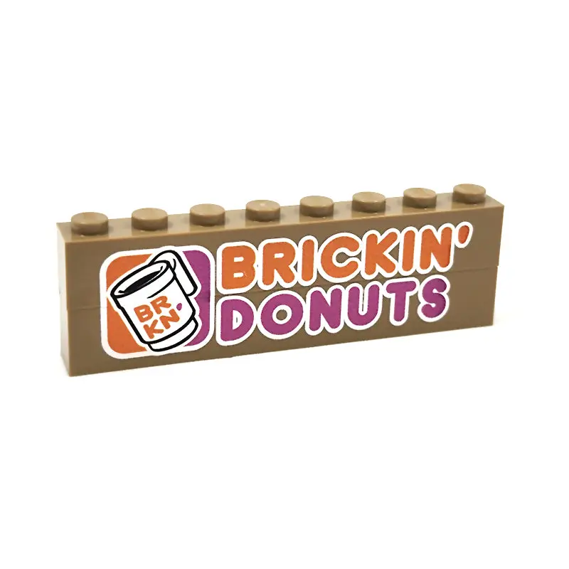 2X1x8 Brickin Donuts Signage - Dark Tan 1