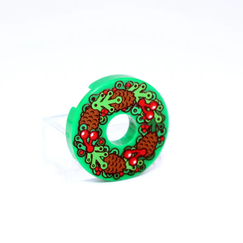 2X2 Round - Christmas Wreath - Pine Cone 1